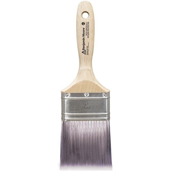 Benjamin Moore Paint Brush, Firm Brush, NylonPolyester Bristle, Beavertail Handle U60030-017